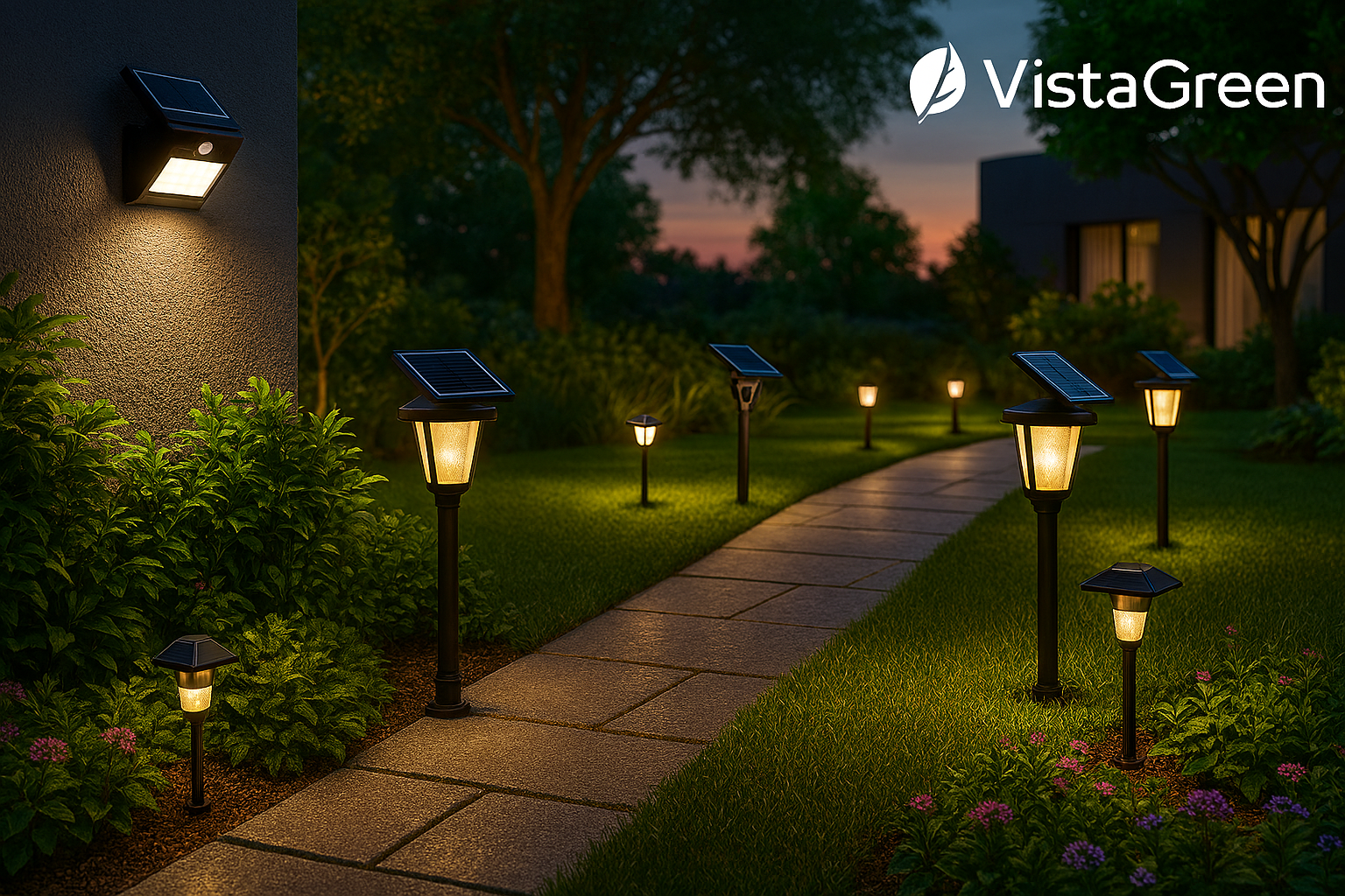 Solar-Powered Garden & Security Lights