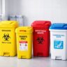Color-Coded Medical Waste Bins