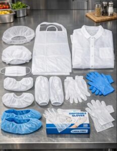 Disposable Gloves & Hairnet